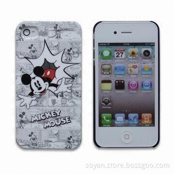 IMD Pressing Cartoon Image Hard Plastic Case for Apple's iPhone 4G with 1.5mm Thickness